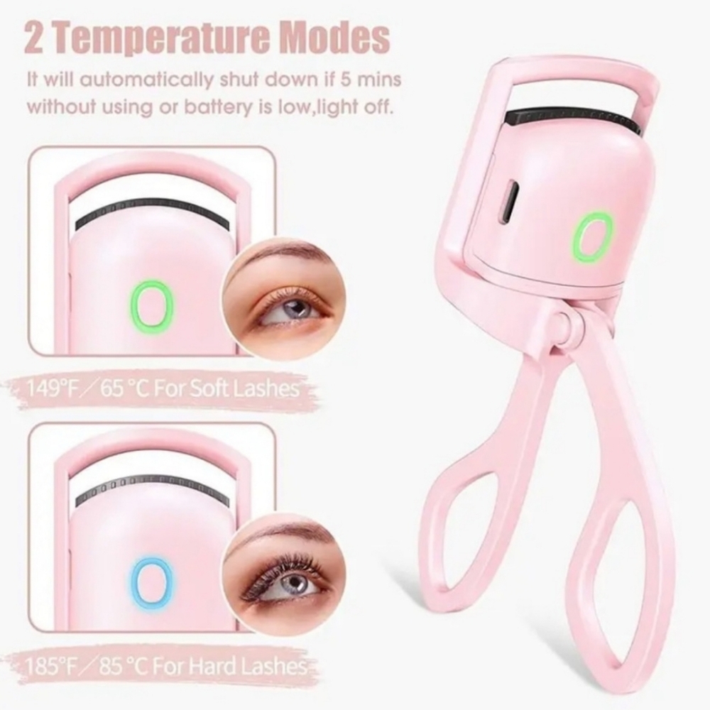 NEW RECHARGABLE USB 2 TEMP HEATED EYRLASH CURLER!